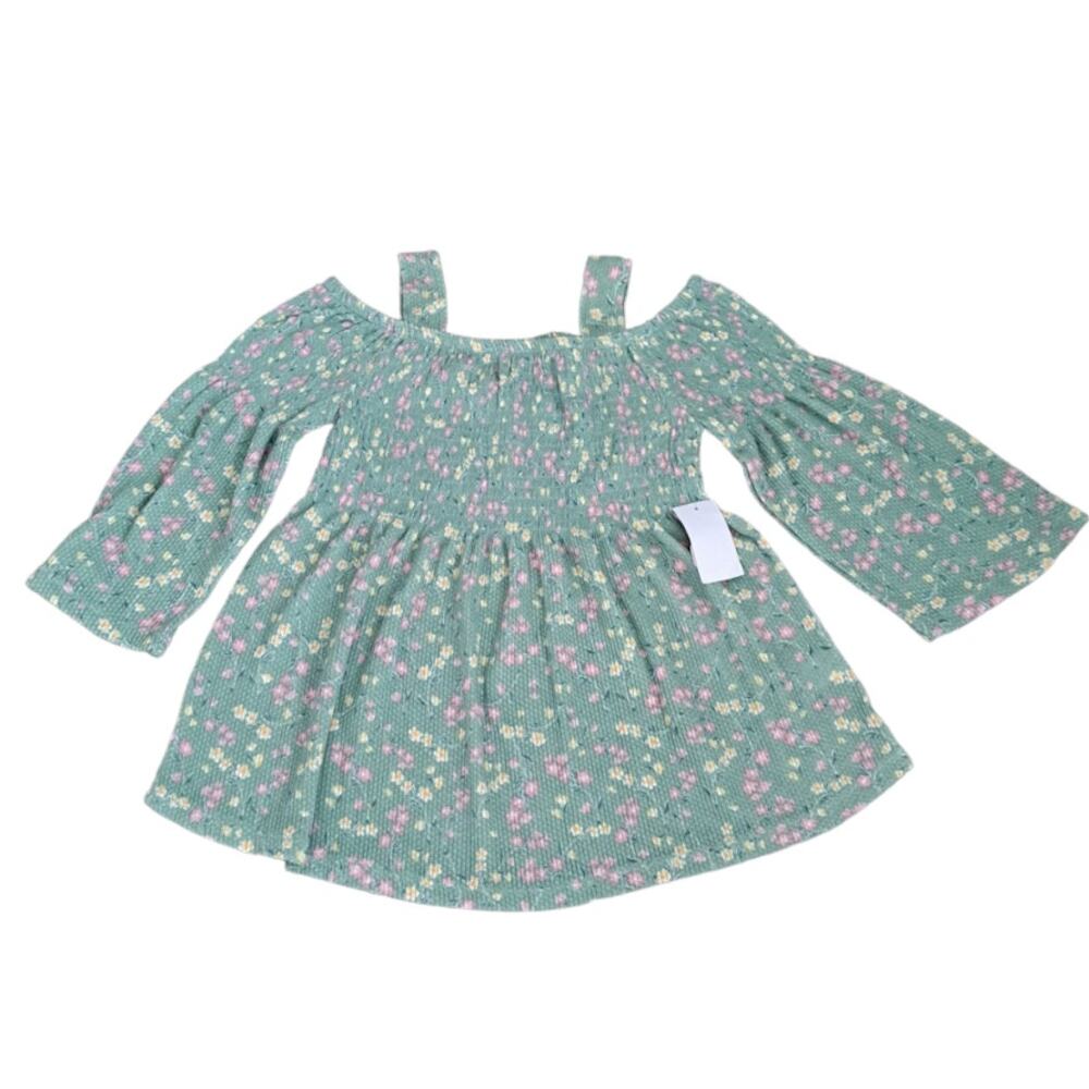 NWT Cloud Chaser Floral Green Knit Top Size Medium (10/12)